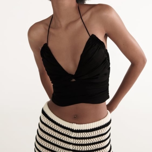 Zara DRAPED CROP TOP​​ - Picture 2 of 4
